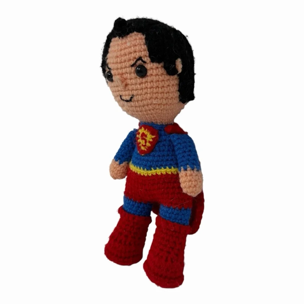 Handmade Crochet Superman Amigurumi Plush Superhero Doll DC Comics‎ Figure